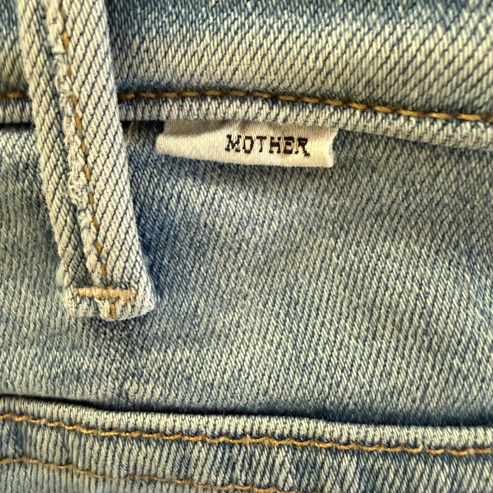 MOTHER The Hustler Ankle Chew Light Blue Distressed Jeans - Picture 7 of 7